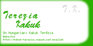 terezia kakuk business card
